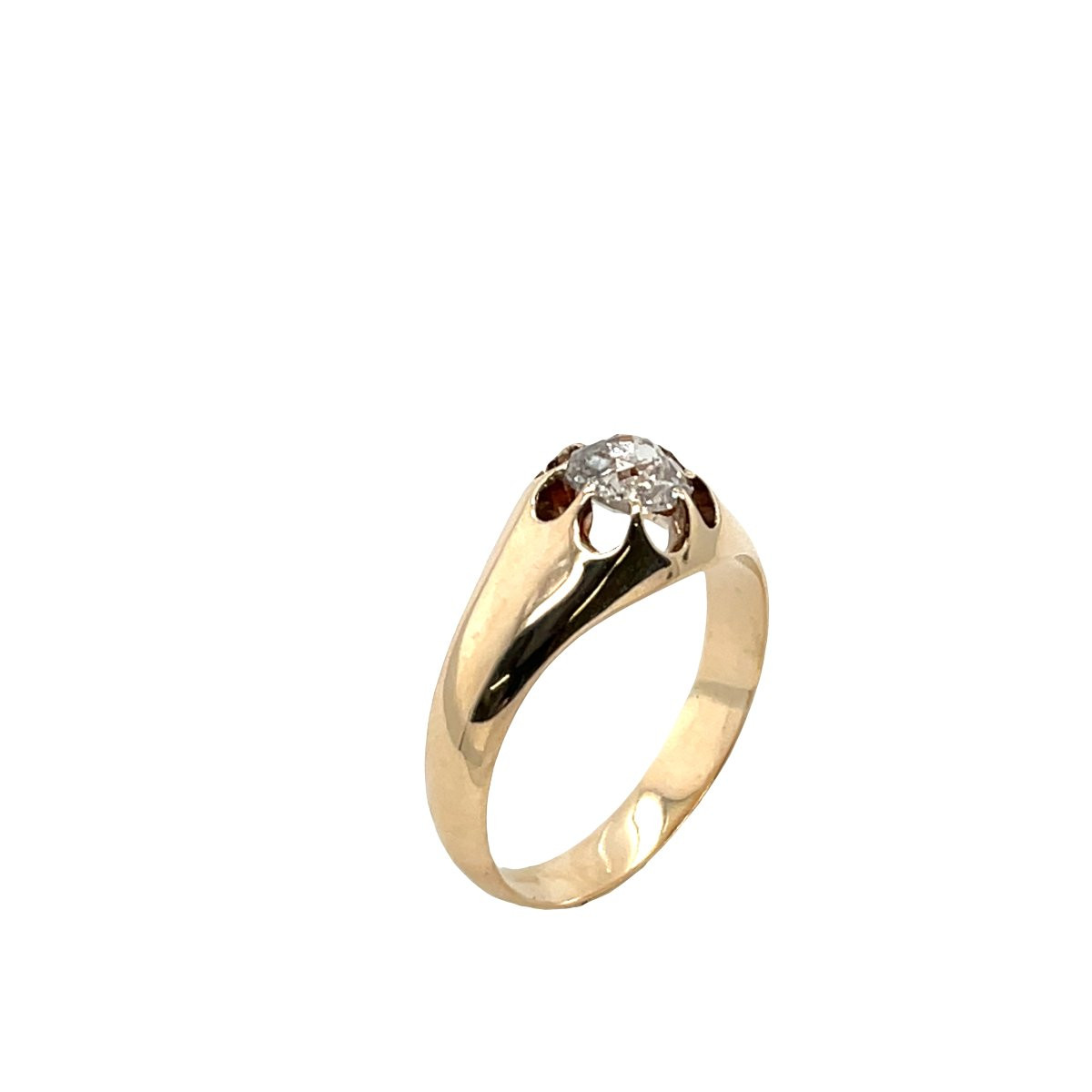 0.50 Ct Victorian-cut Natural Diamond Ring Set In 9 Ct Yellow Gold-photo-3