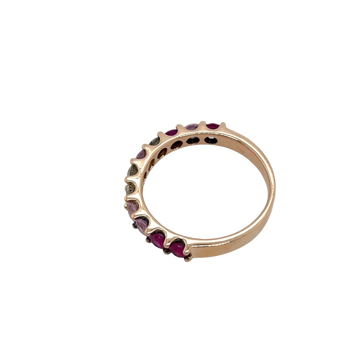 18ct Rose Gold Eternity Ring Set With Ruby, Pink Sapphires And Diamonds-photo-1