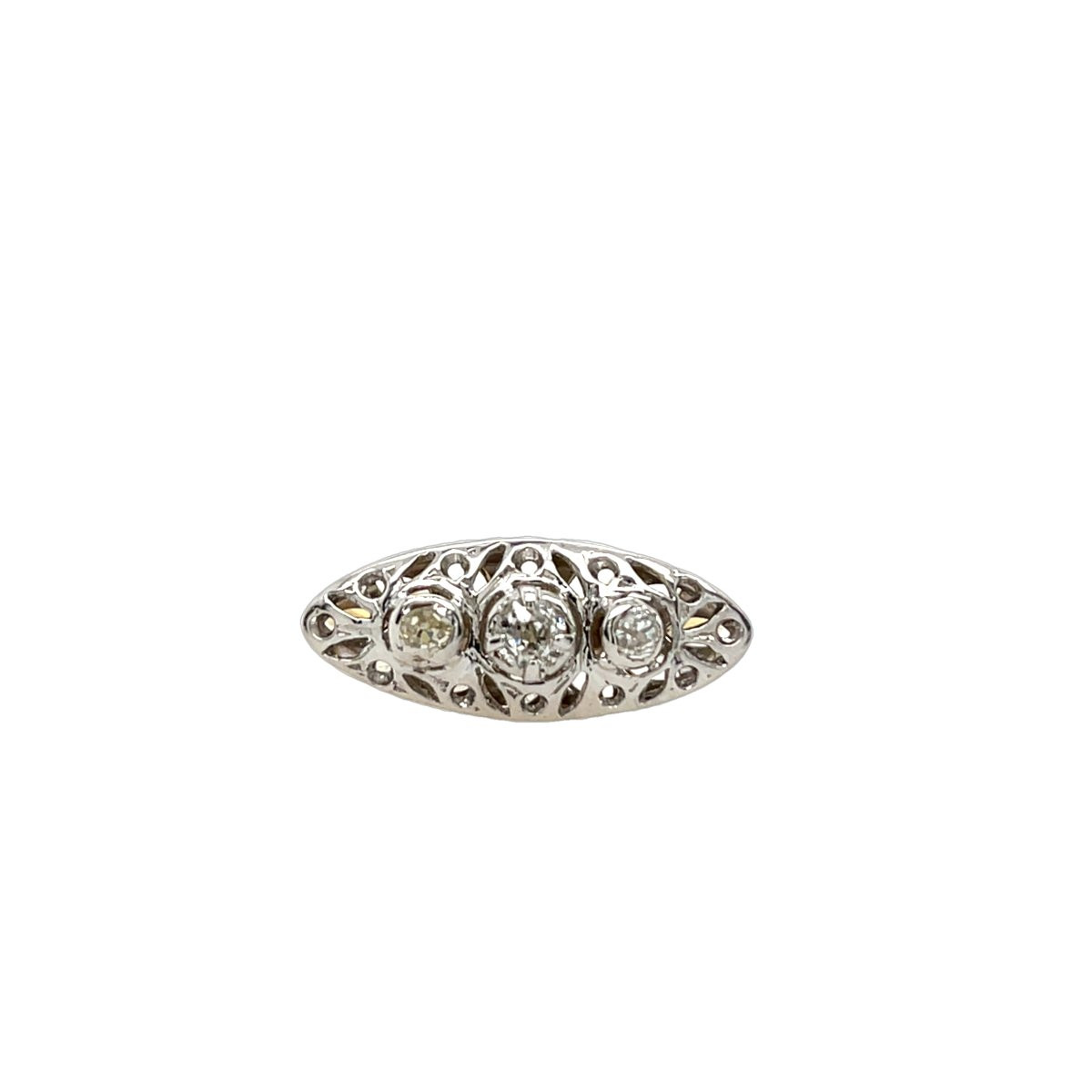 18ct Yellow & White Gold Diamond Ring Set With 0.25ct Natural Diamonds-photo-4