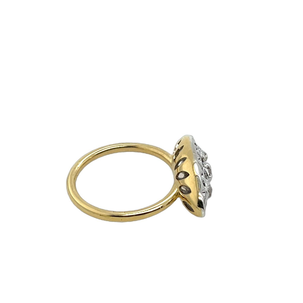 18ct Yellow & White Gold Diamond Ring Set With 0.25ct Natural Diamonds-photo-5