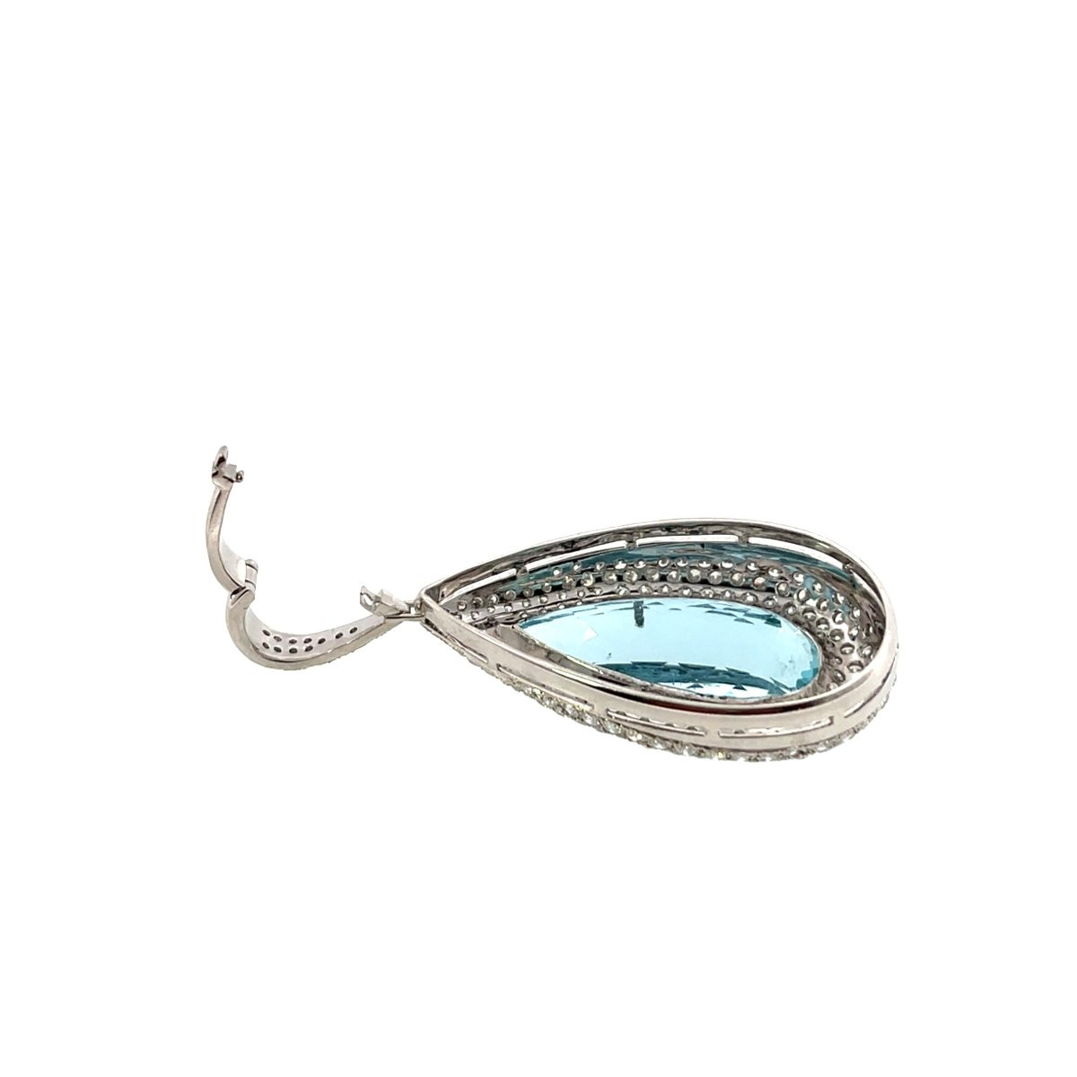 Collier pendentif vintage en aigue-marine 17,80 ct et perles de culture-photo-4