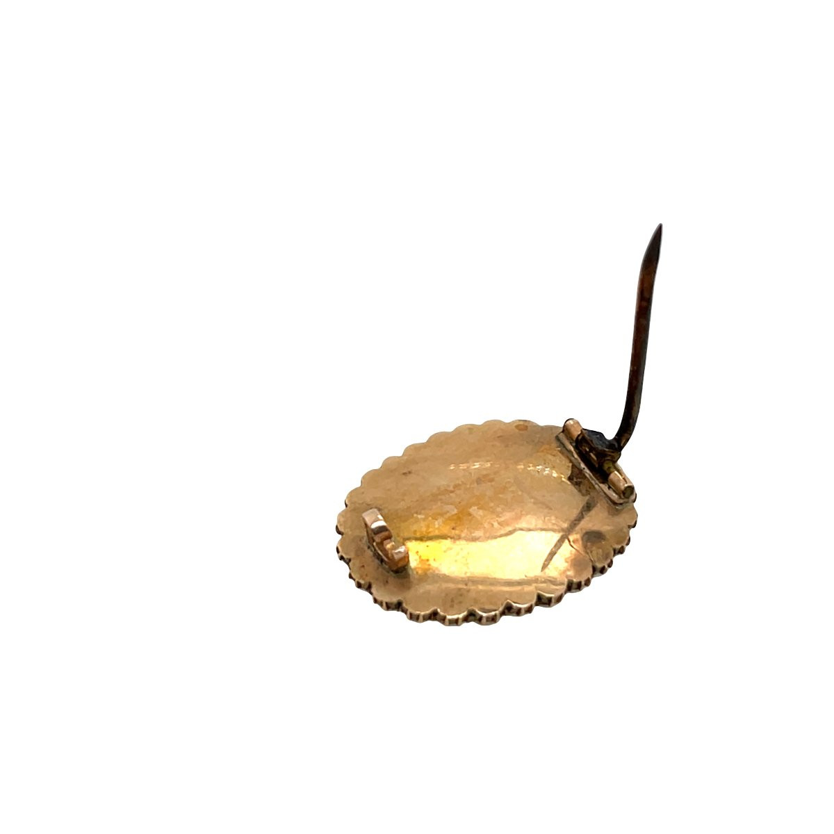 Broche de deuil géorgienne en or et perles de semence-photo-1