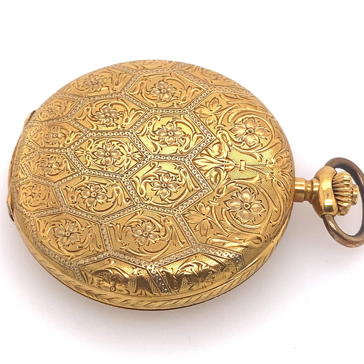 Montre de poche Vulcain originale en or jaune 18 carats, en parfait état-photo-7