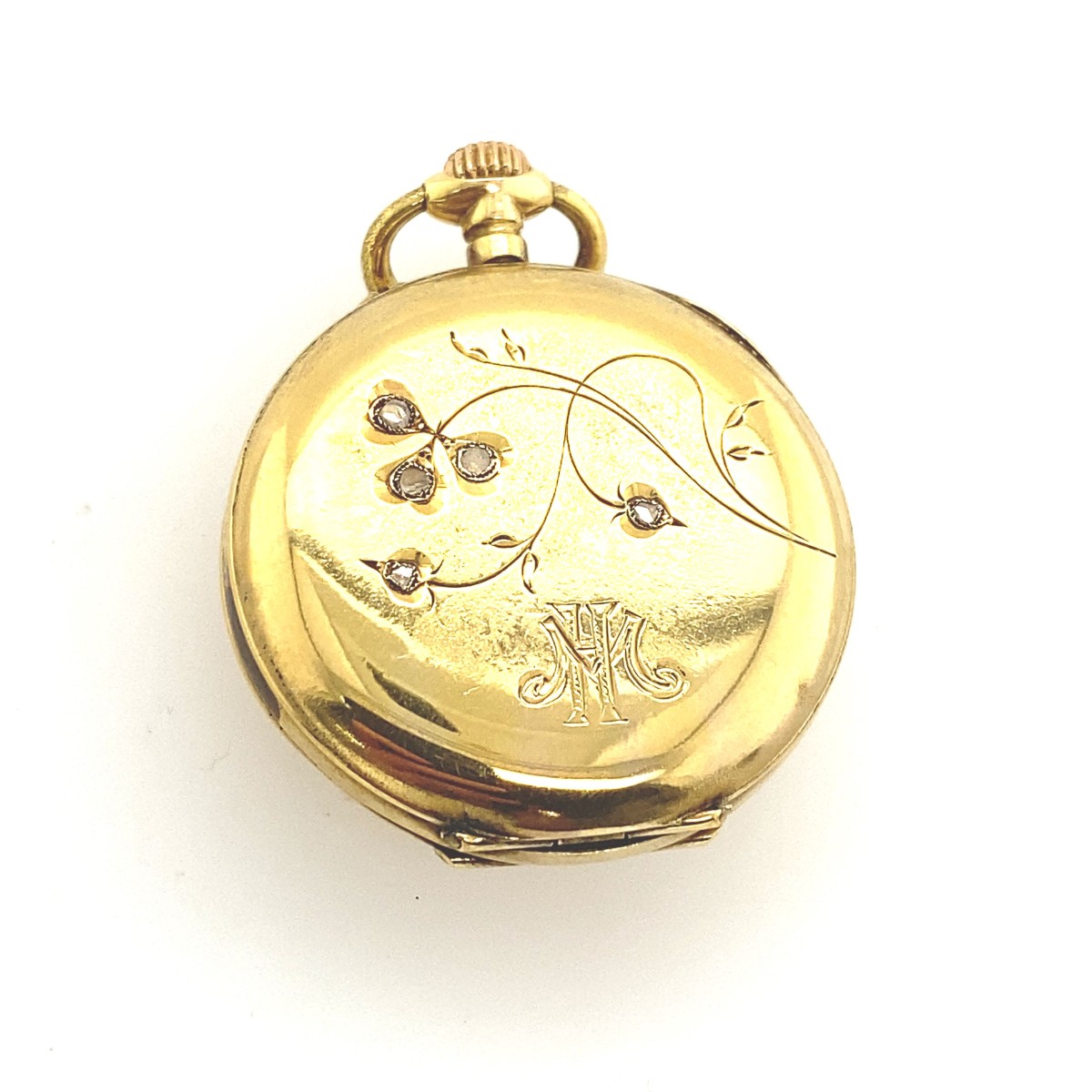 Montre de poche ouverte 29 mm en or jaune 9 ct-photo-2