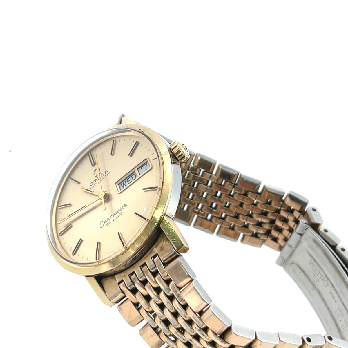 Vintage Omega Seamaster De Ville Automatic Wristwatch With Day And Date-photo-3