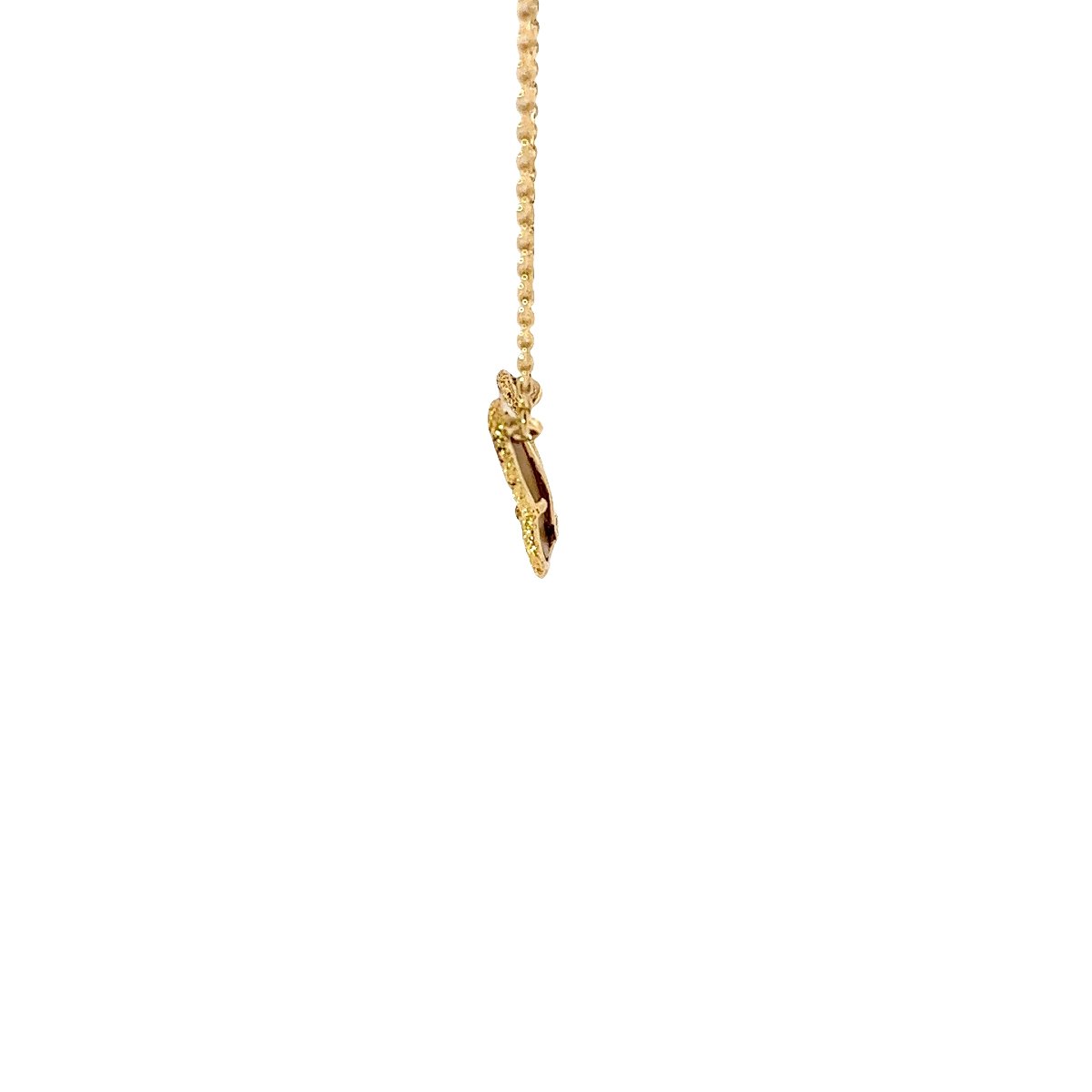 Van Cleef & Arpels Collier pendentif œil de tigre et diamant Papillon-photo-3