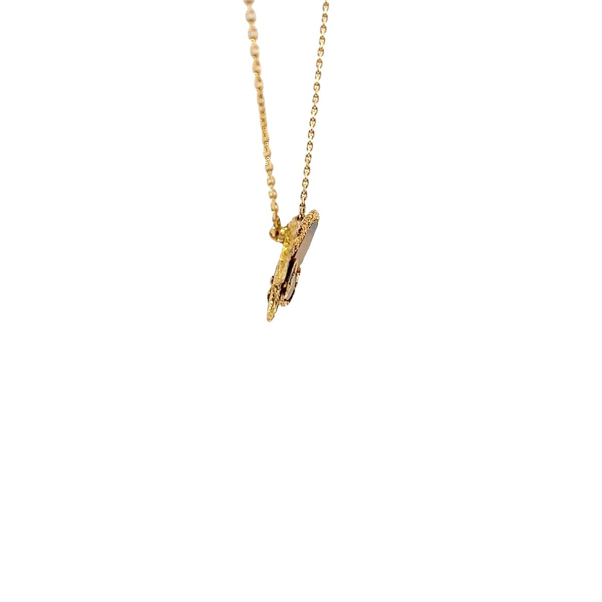 Van Cleef & Arpels Collier pendentif œil de tigre et diamant Papillon-photo-1