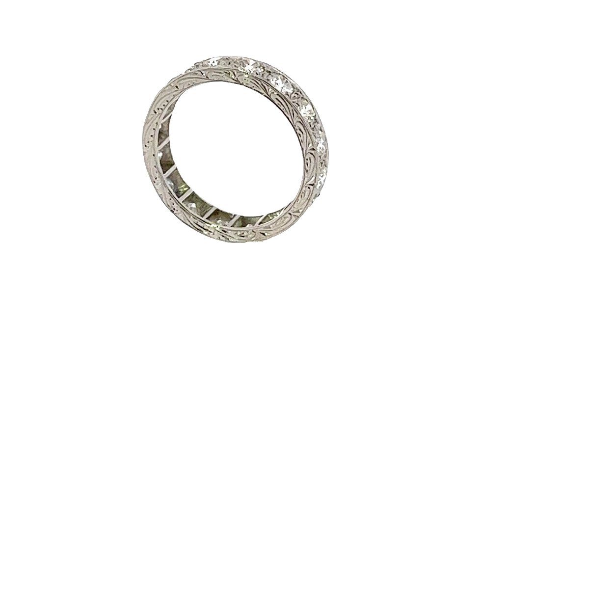 Bague en platine Full Eternity, sertie de diamants naturels de 1,60 ct-photo-3