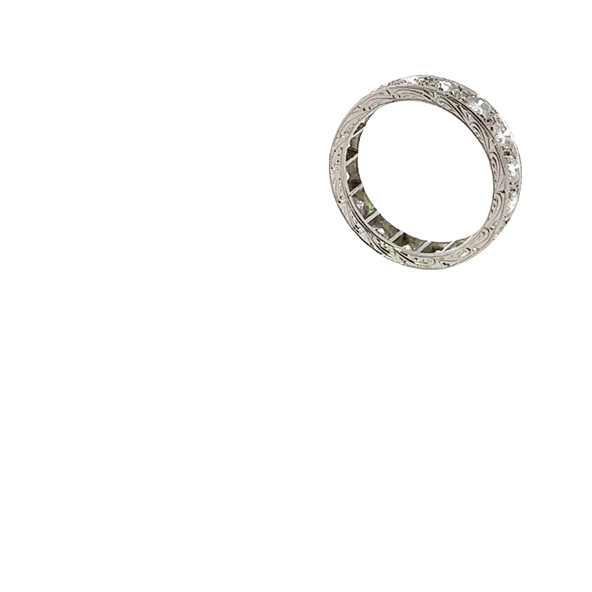 Bague en platine Full Eternity, sertie de diamants naturels de 1,60 ct-photo-1