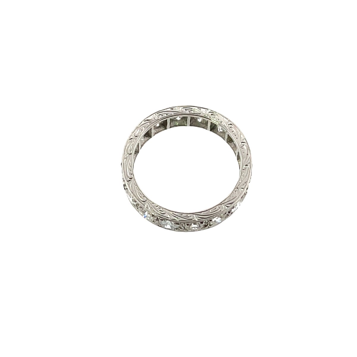Bague en platine Full Eternity, sertie de diamants naturels de 1,60 ct-photo-2