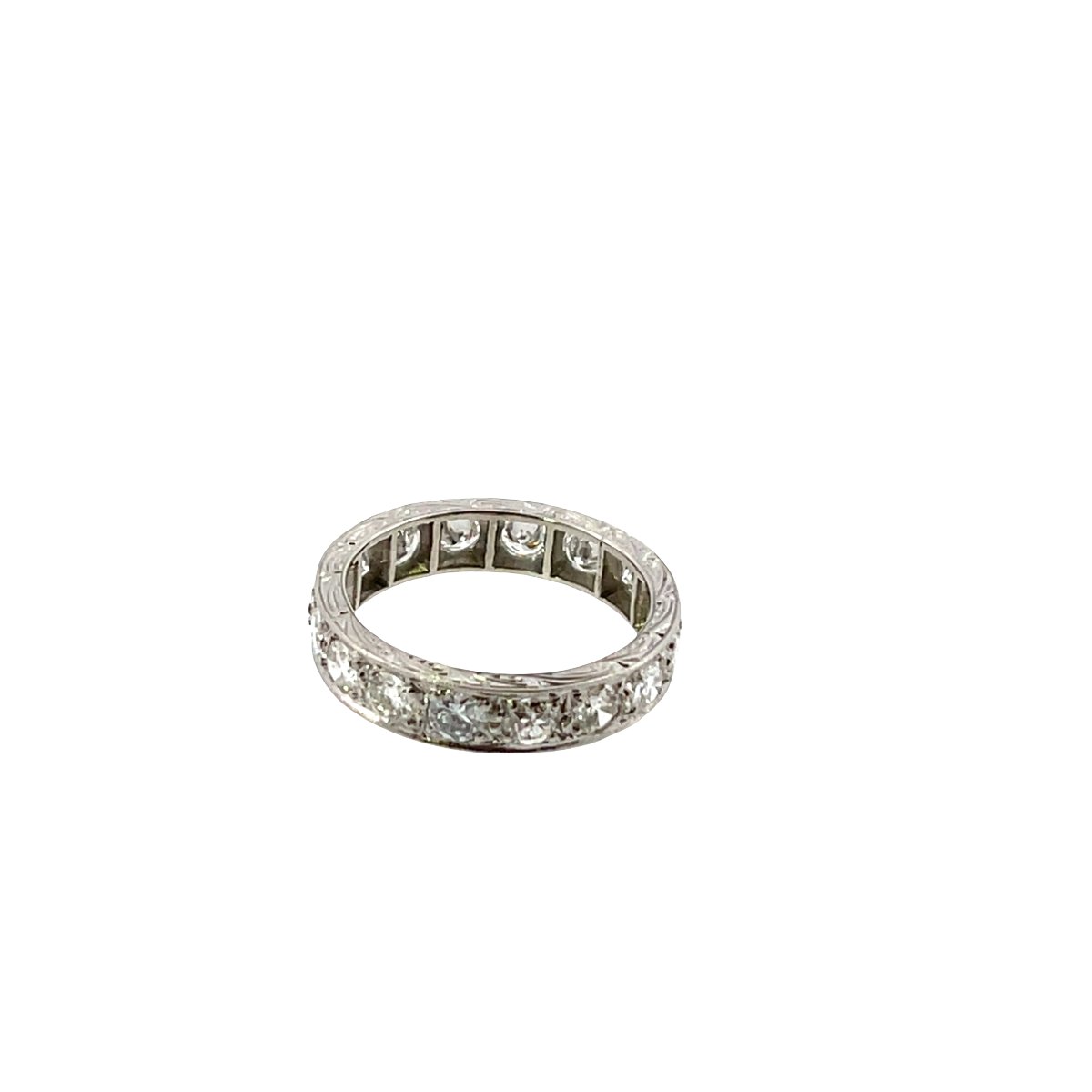 Bague en platine Full Eternity, sertie de diamants naturels de 1,60 ct-photo-3