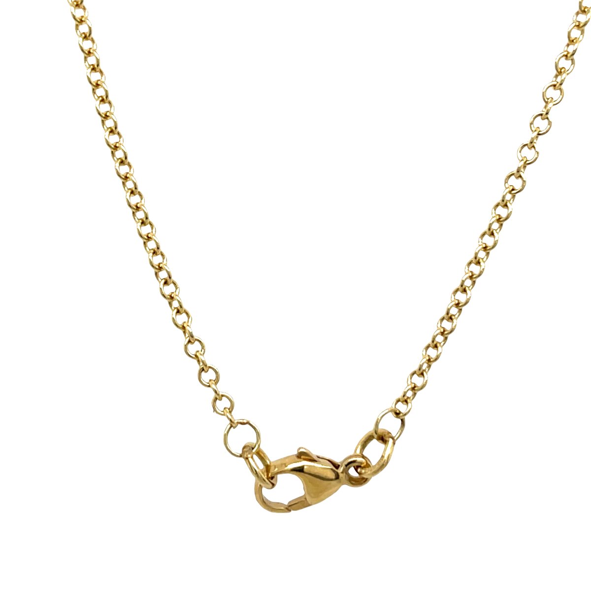 Pendentif en émeraude et diamant jaune 18 carats sur chaîne de 16 pouces-photo-1