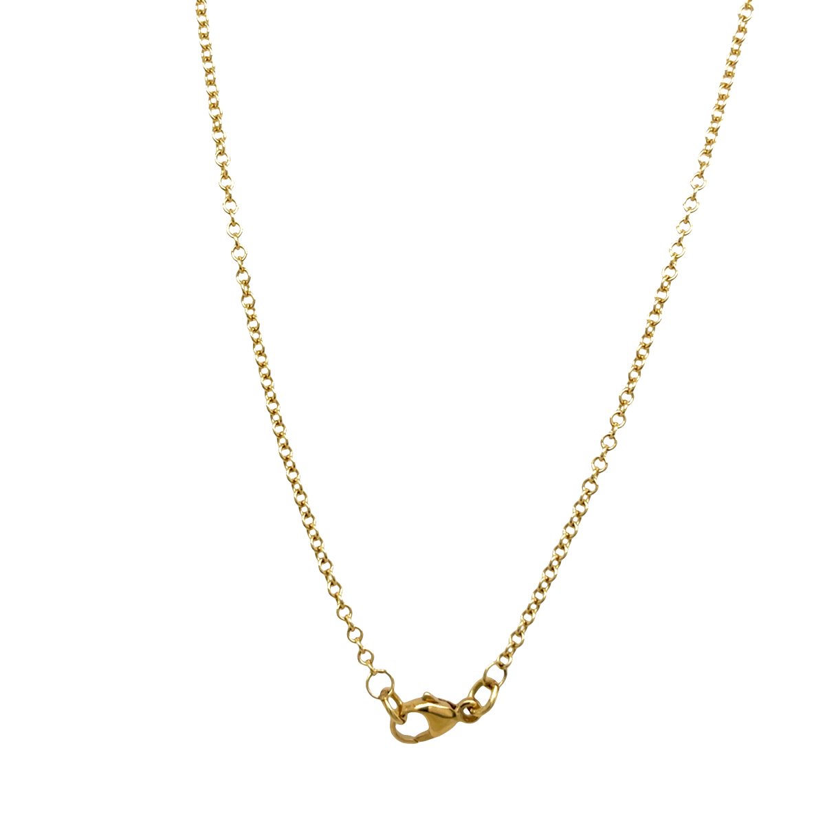 Pendentif en émeraude et diamant jaune 18 carats sur chaîne de 16 pouces-photo-2