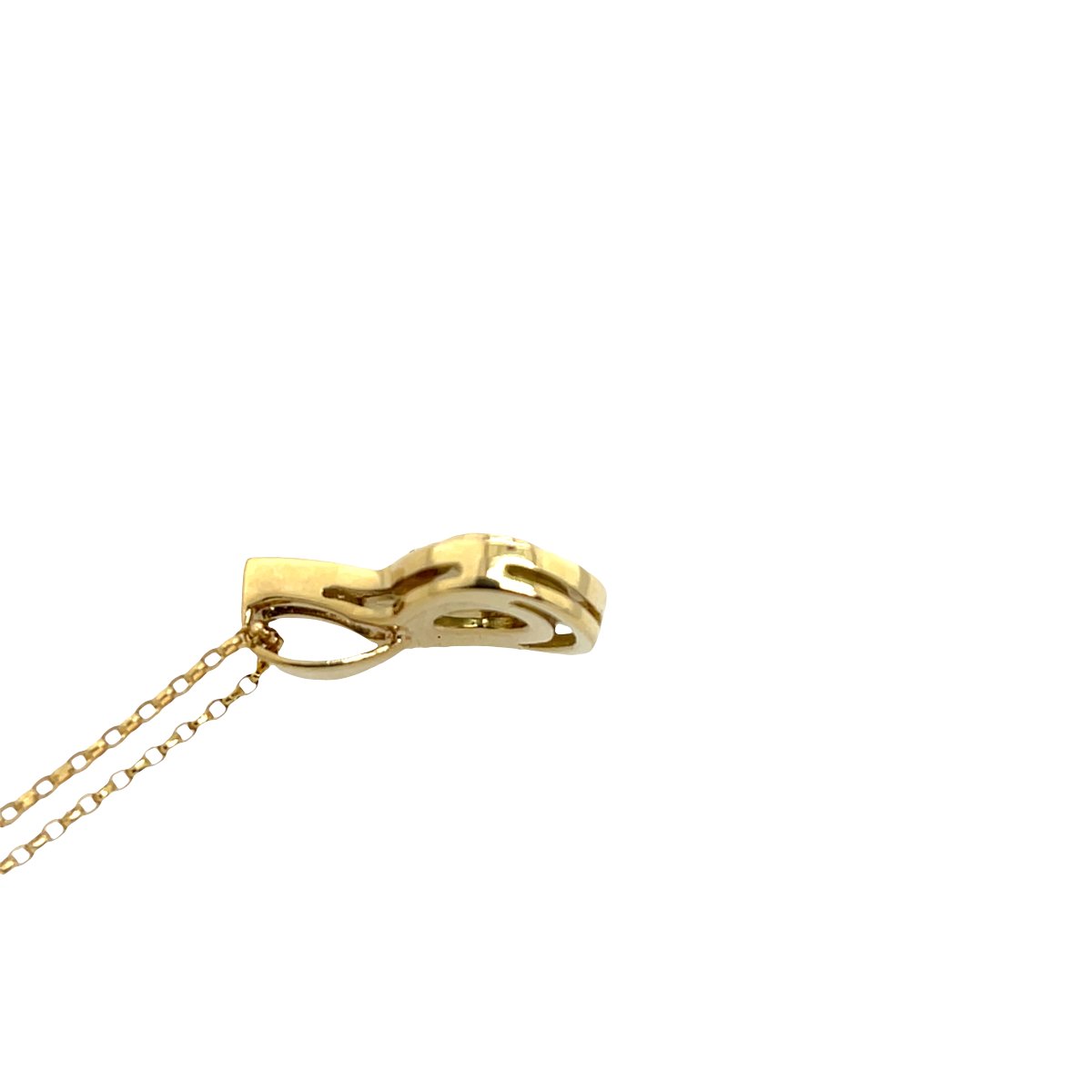 Pendentif en émeraude et diamant jaune 18 carats sur chaîne de 16 pouces-photo-1