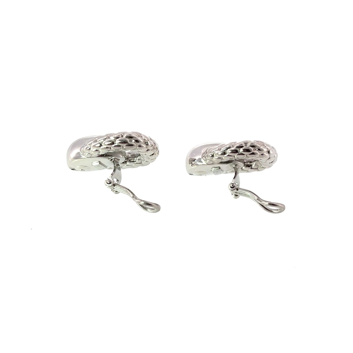 Boucles d'oreilles à clip en or blanc 18 ct Fope-photo-4