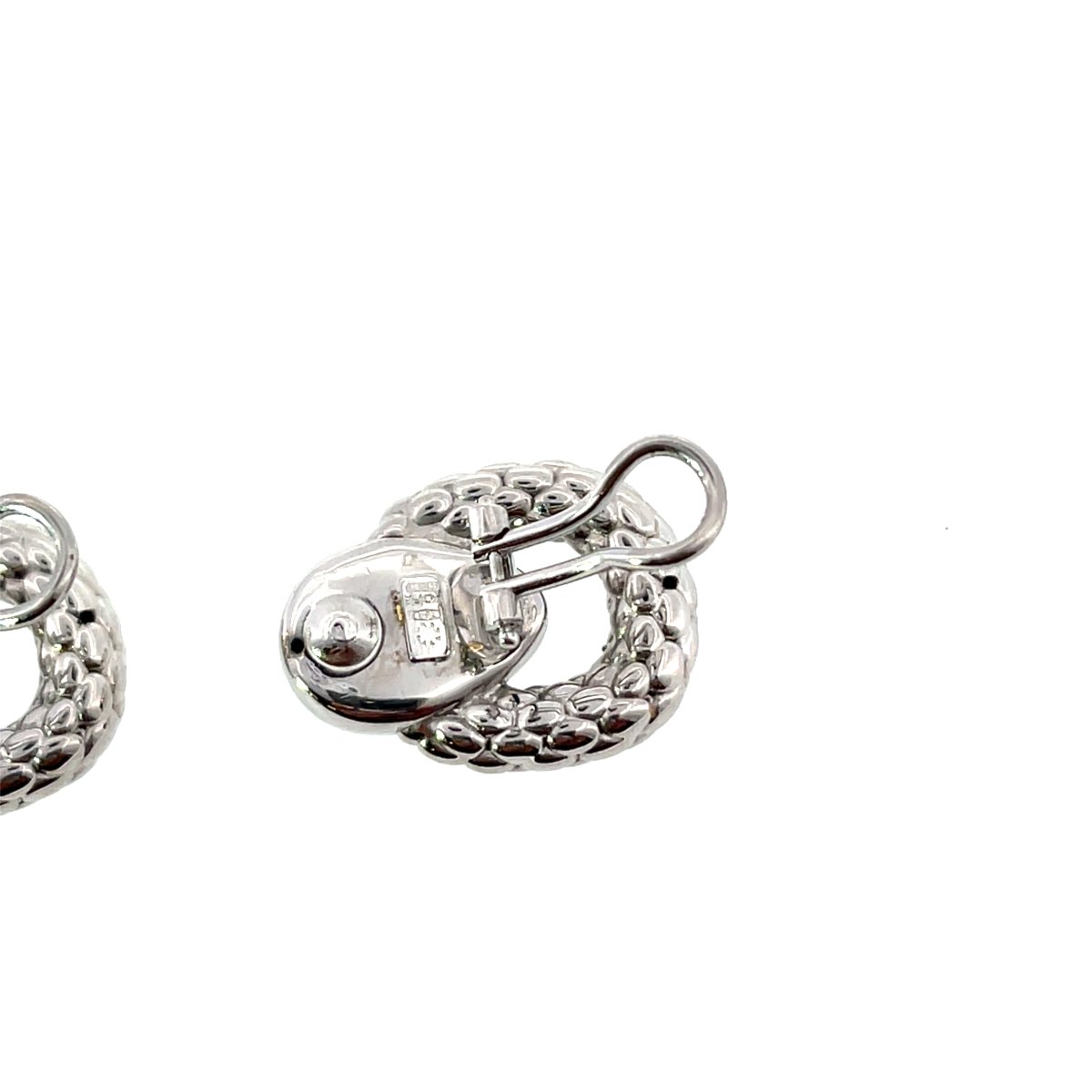 Boucles d'oreilles à clip en or blanc 18 ct Fope-photo-5