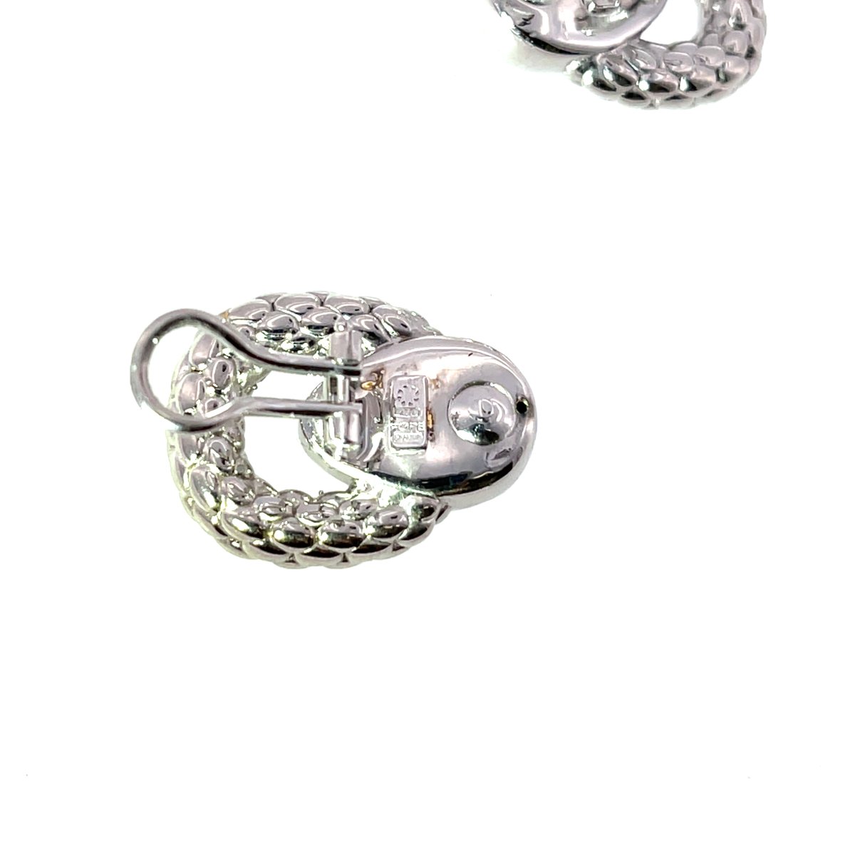 Boucles d'oreilles à clip en or blanc 18 ct Fope-photo-6