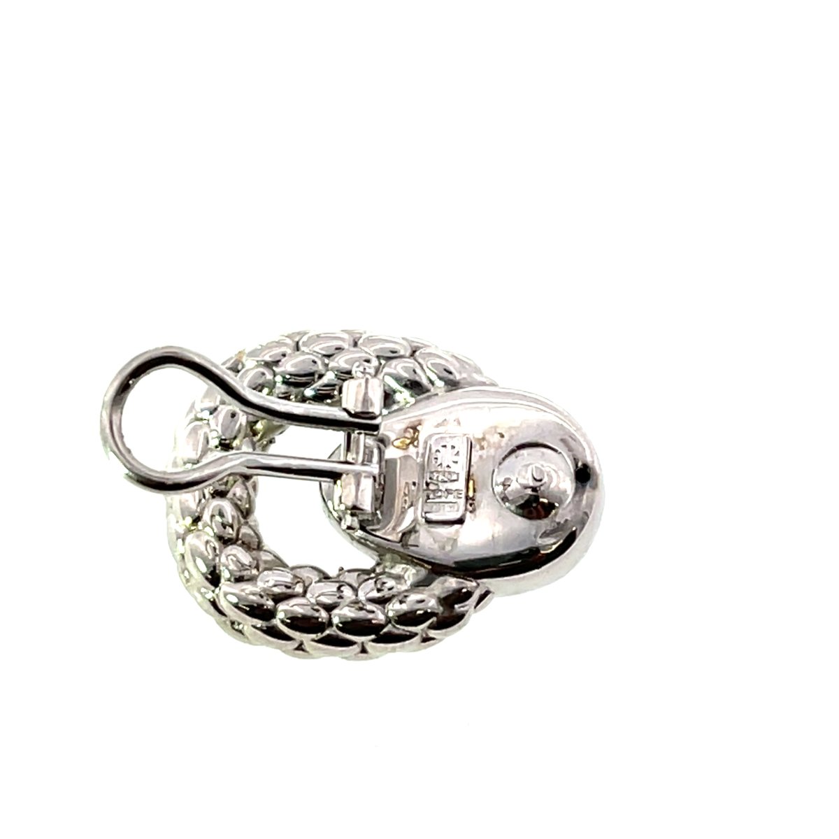Boucles d'oreilles à clip en or blanc 18 ct Fope-photo-7