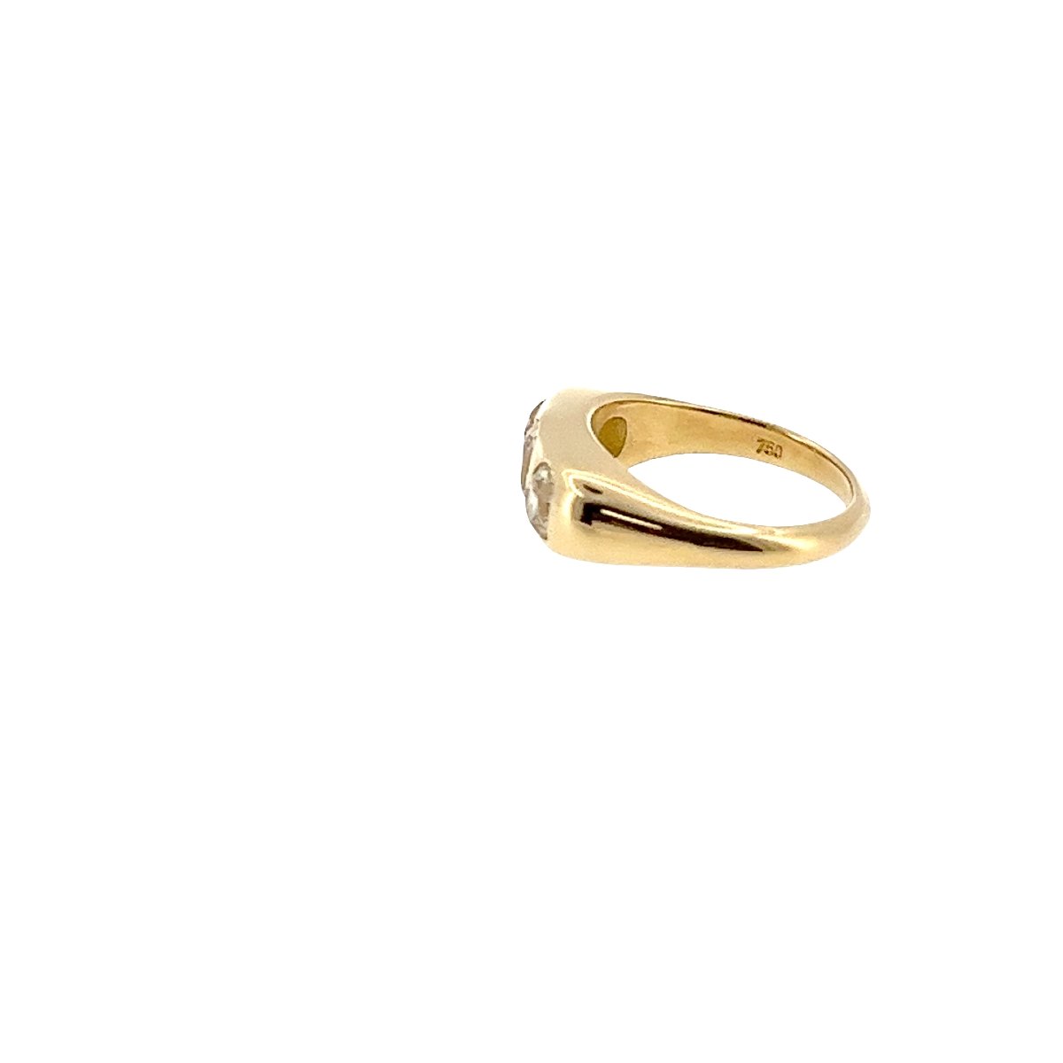 Bague trois pierres en diamant – Or jaune 18 carats, diamants naturels 2,20 ct-photo-5