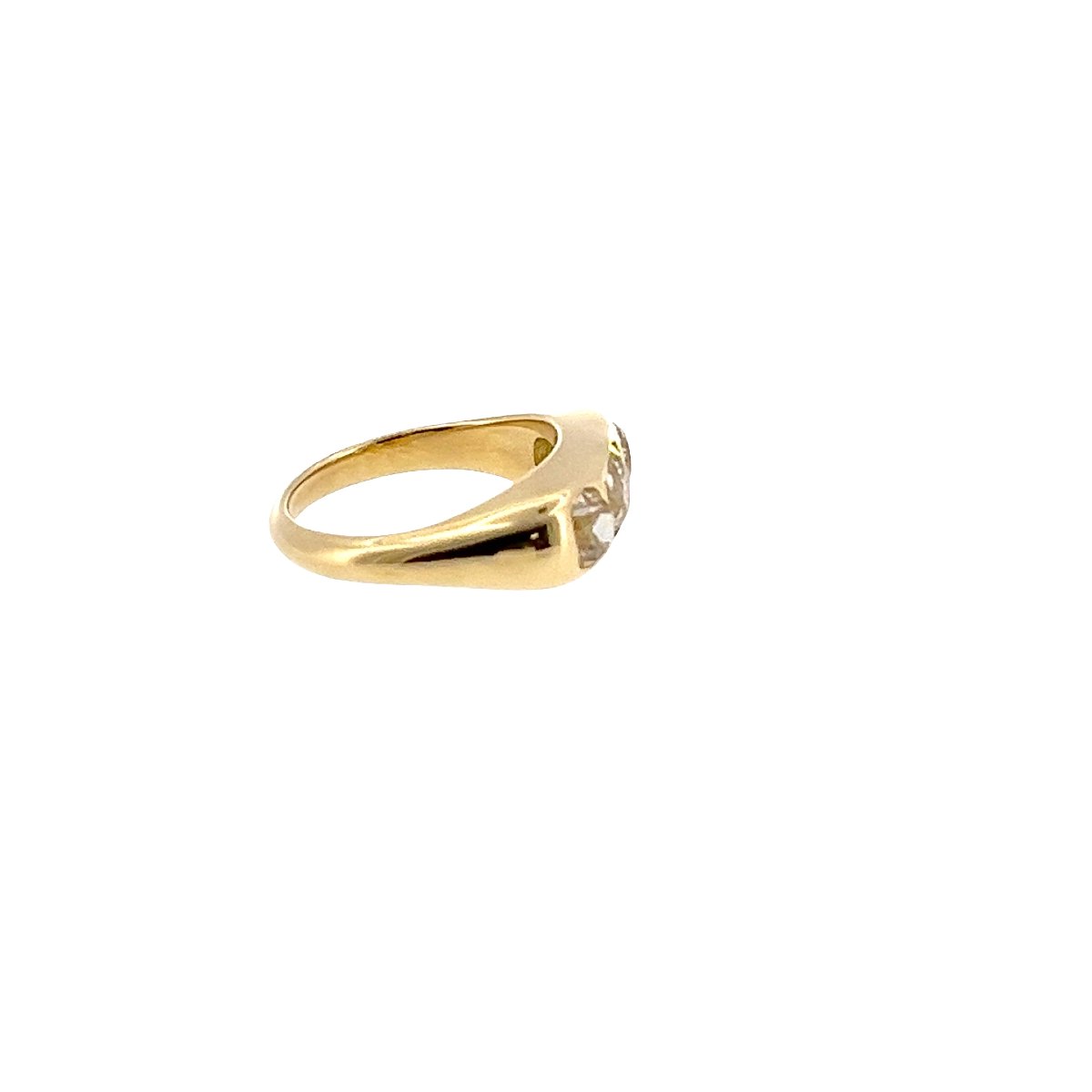 Bague trois pierres en diamant – Or jaune 18 carats, diamants naturels 2,20 ct-photo-7