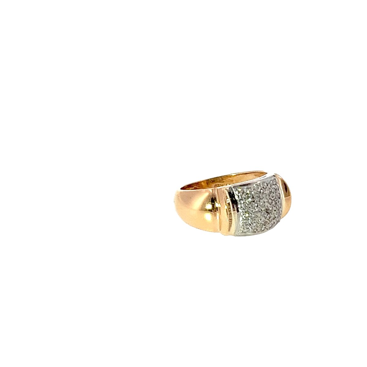 Vintage Two-tone 18-karat Gold Evening Ring With Diamonds – 0.40 Ct Of Natural Diamonds-photo-4
