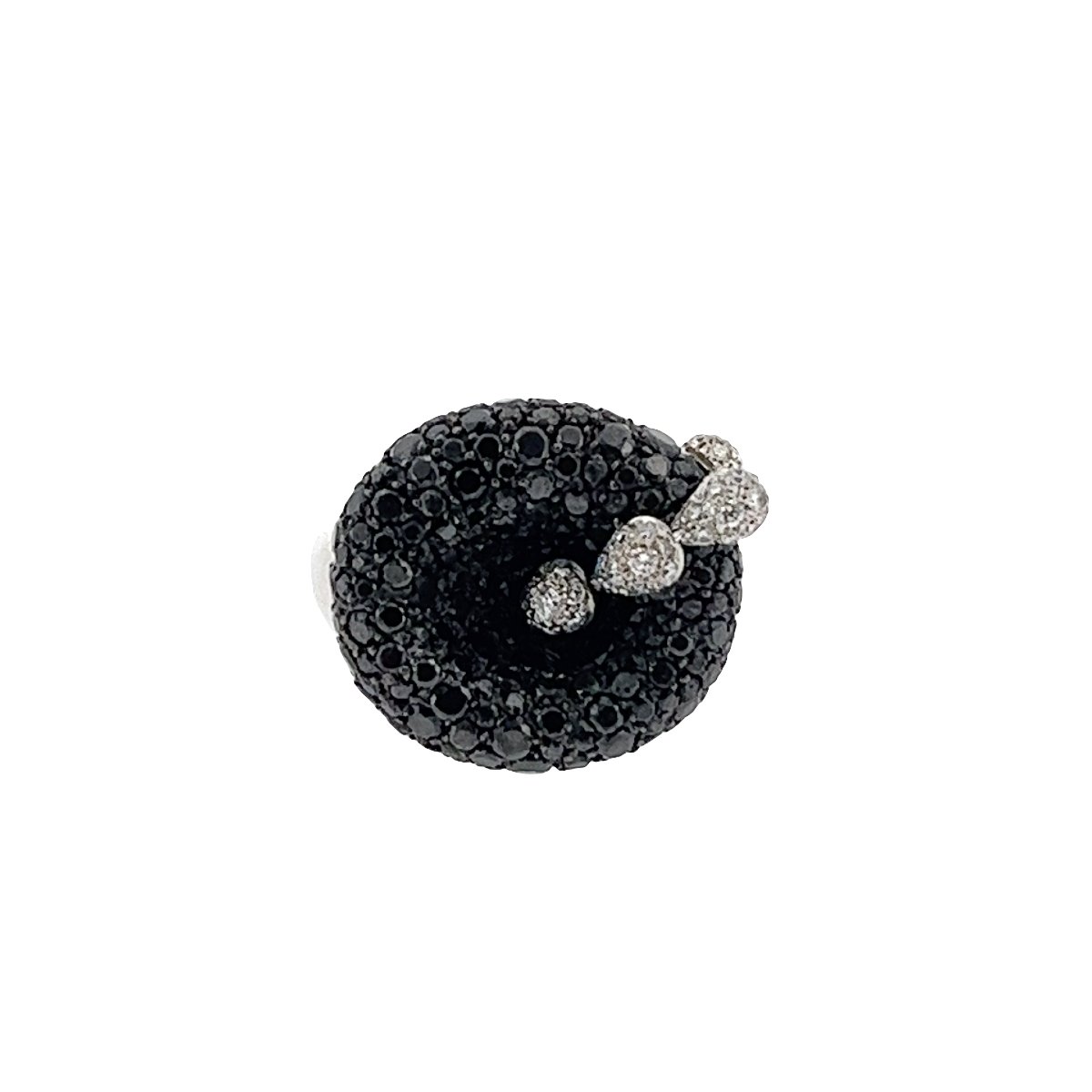Bague de GRISOGONO en or blanc 18 carats avec diamants noirs et blancs – Réf. B2603-photo-2