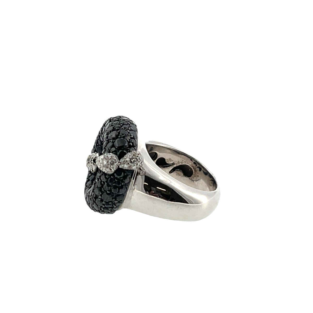 Bague de GRISOGONO en or blanc 18 carats avec diamants noirs et blancs – Réf. B2603-photo-2
