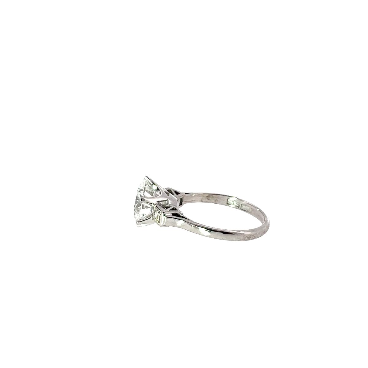 Platinum/18wg Solitaire Ring With Lab-grown Diamond – 4.01 Ct D/vs2 With N Diamond-photo-2