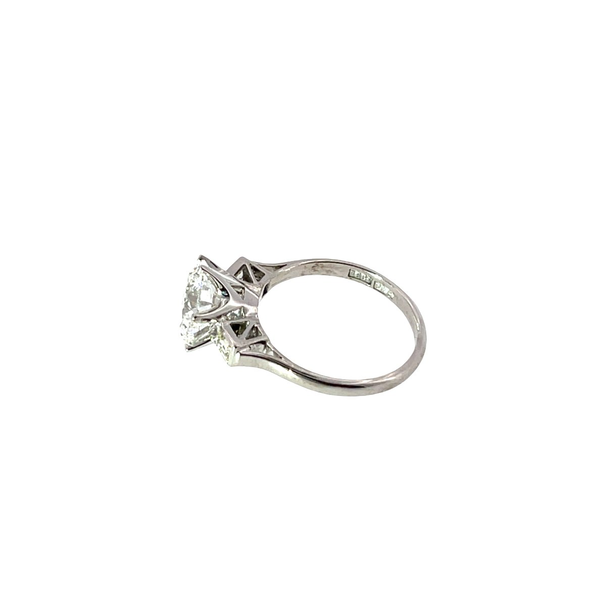 Platinum/18wg Solitaire Ring With Lab-grown Diamond – 4.01 Ct D/vs2 With N Diamond-photo-6