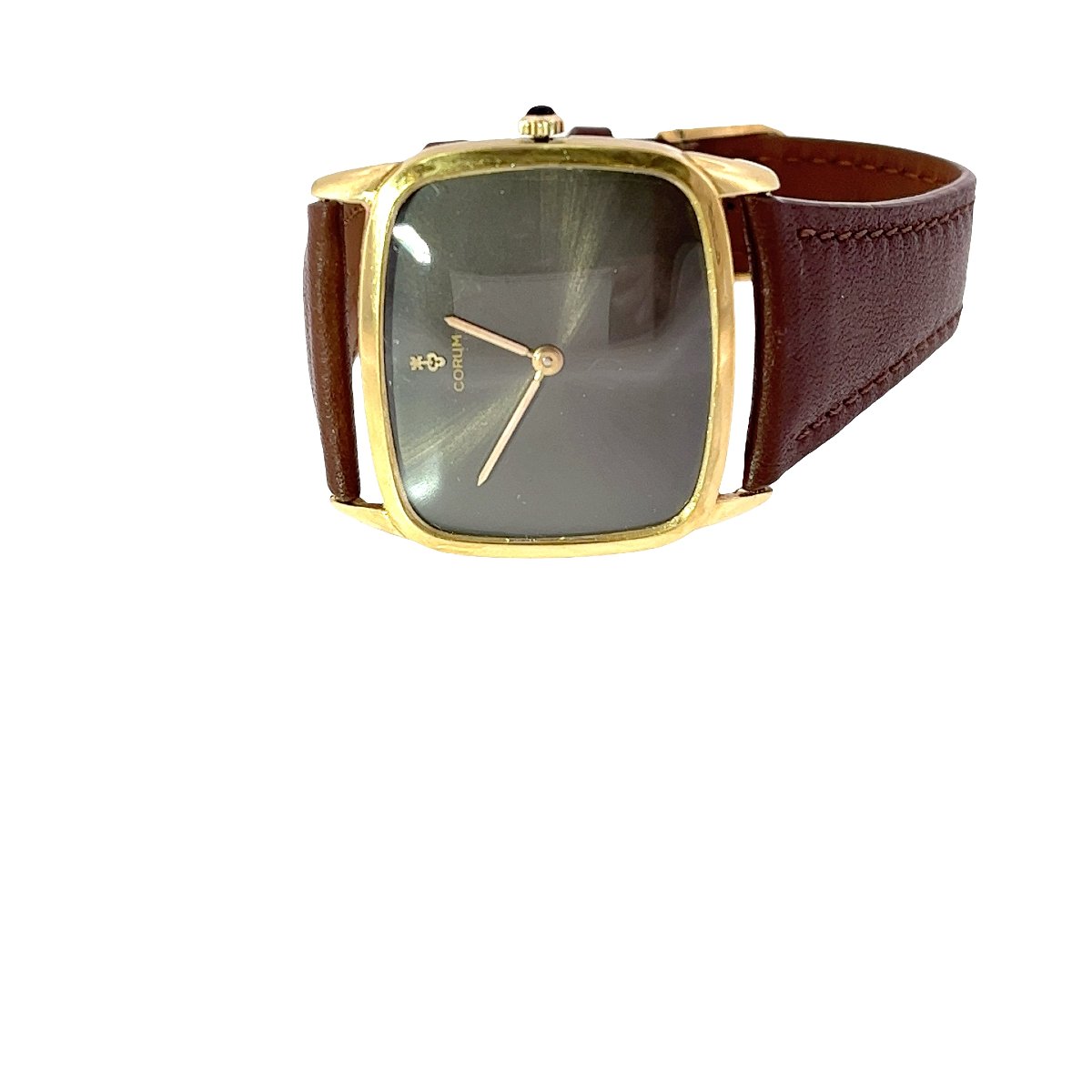 Montre Corum Vintage Tank – Or jaune 18 carats, cadran marron soleil-photo-5