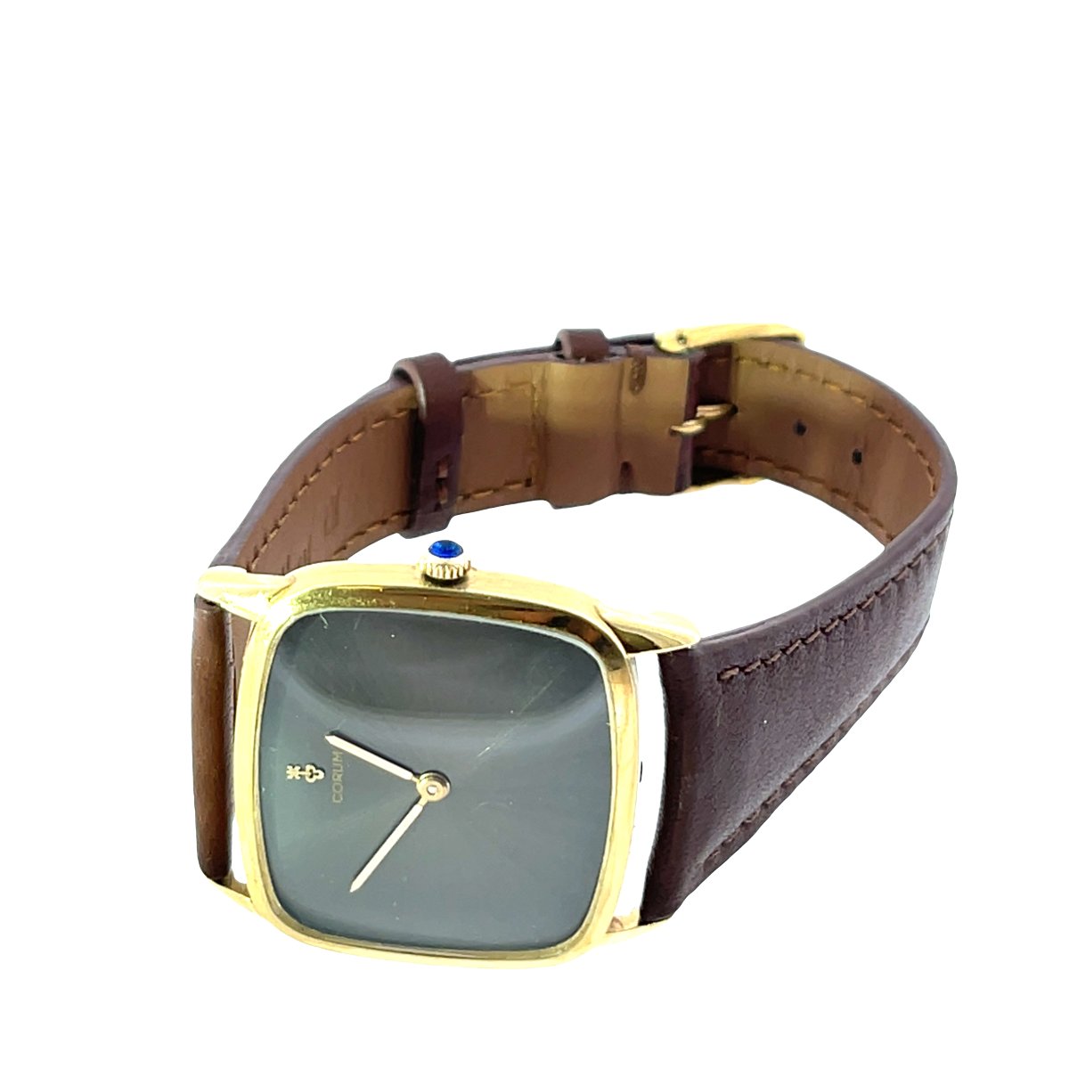 Montre Corum Vintage Tank – Or jaune 18 carats, cadran marron soleil