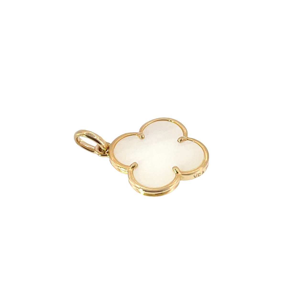 Pendentif Van Cleef & Arpels Vintage Alhambra en or jaune 18 carats – Vers 2001-photo-2