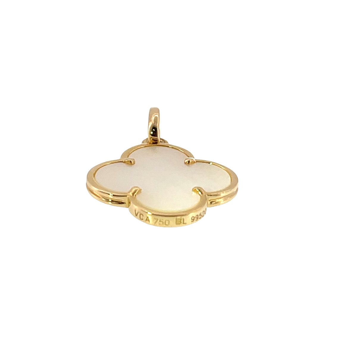 Pendentif Van Cleef & Arpels Vintage Alhambra en or jaune 18 carats – Vers 2001-photo-3