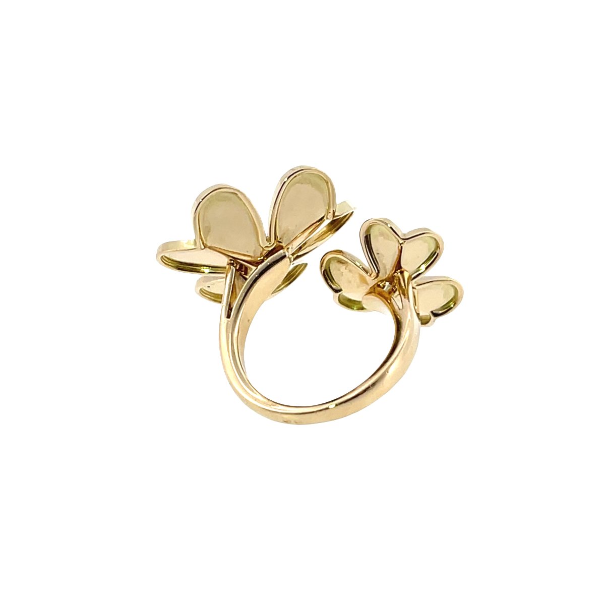 Bague Van Cleef & Arpels Frivole en or jaune 18 carats avec diamant entre les doigts-photo-3
