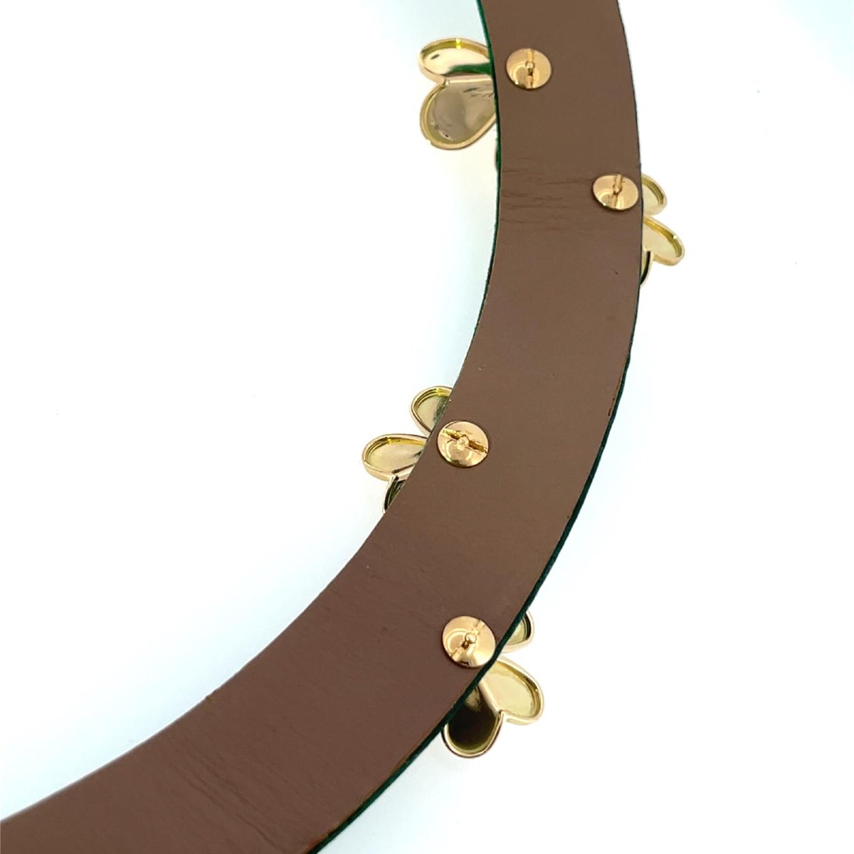 Collier ras-du-cou Van Cleef & Arpels Frivole en or 18 carats avec diamants et satin vert-photo-1