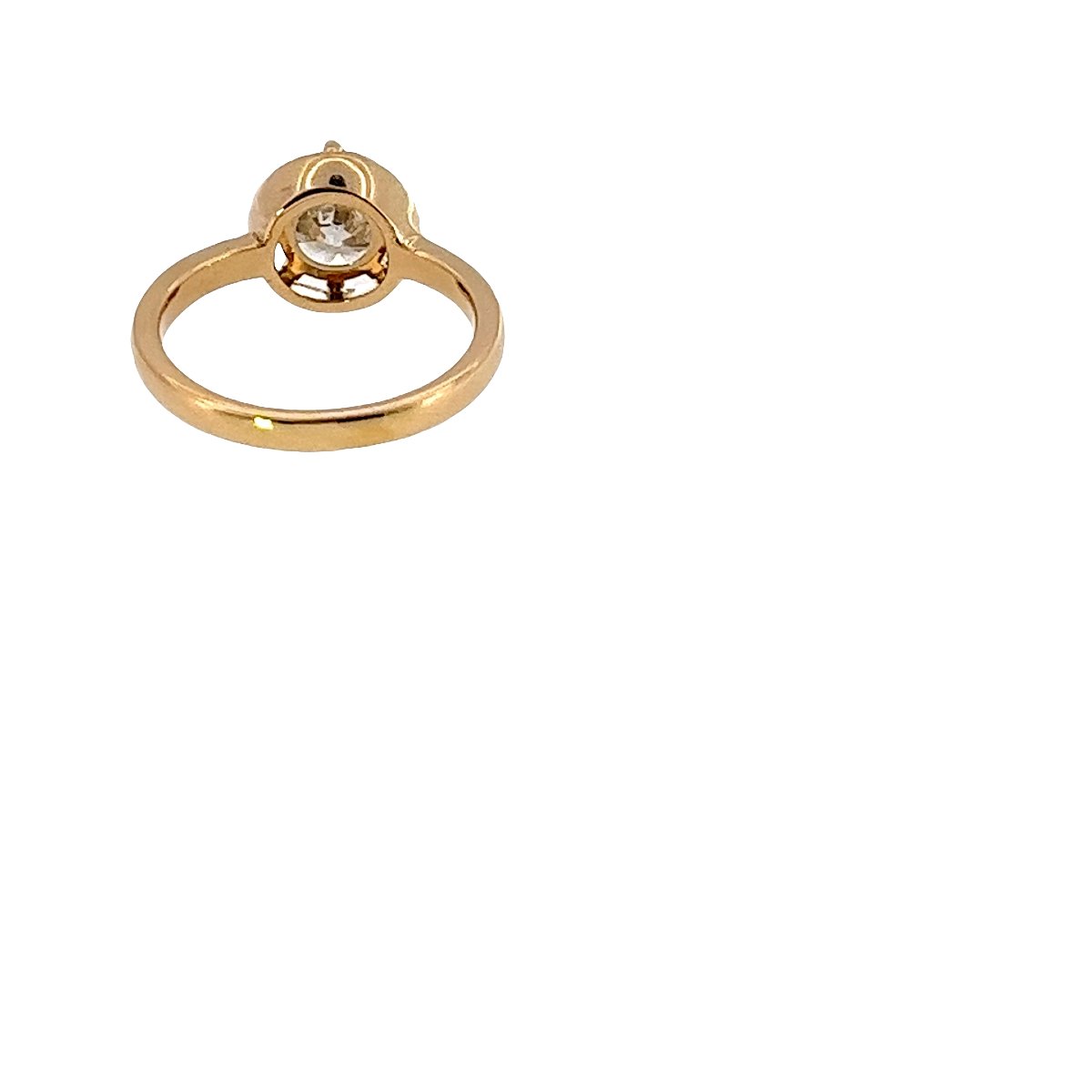Bague solitaire en diamant naturel – 2,08 ct, or jaune 18 carats-photo-3