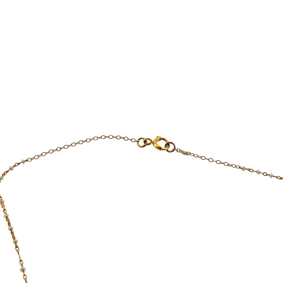 Ensemble de Collier Vintage avec Perles, Tourmaline et Rubis – Or Jaune 9 carats-photo-1