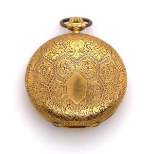Original Vulcain Pocket Watch In 18-carat Yellow Gold, In Perfect Condition.