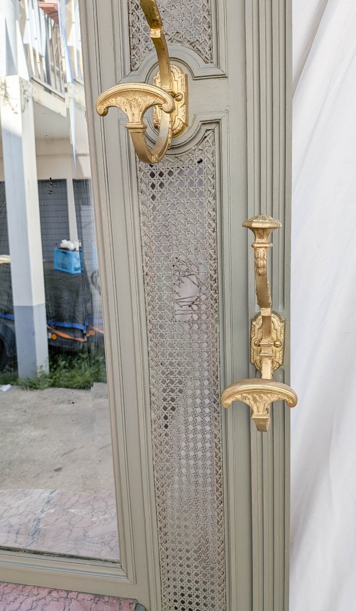 Vestiaire avec console en bois laqué, style Louis XVI-photo-4