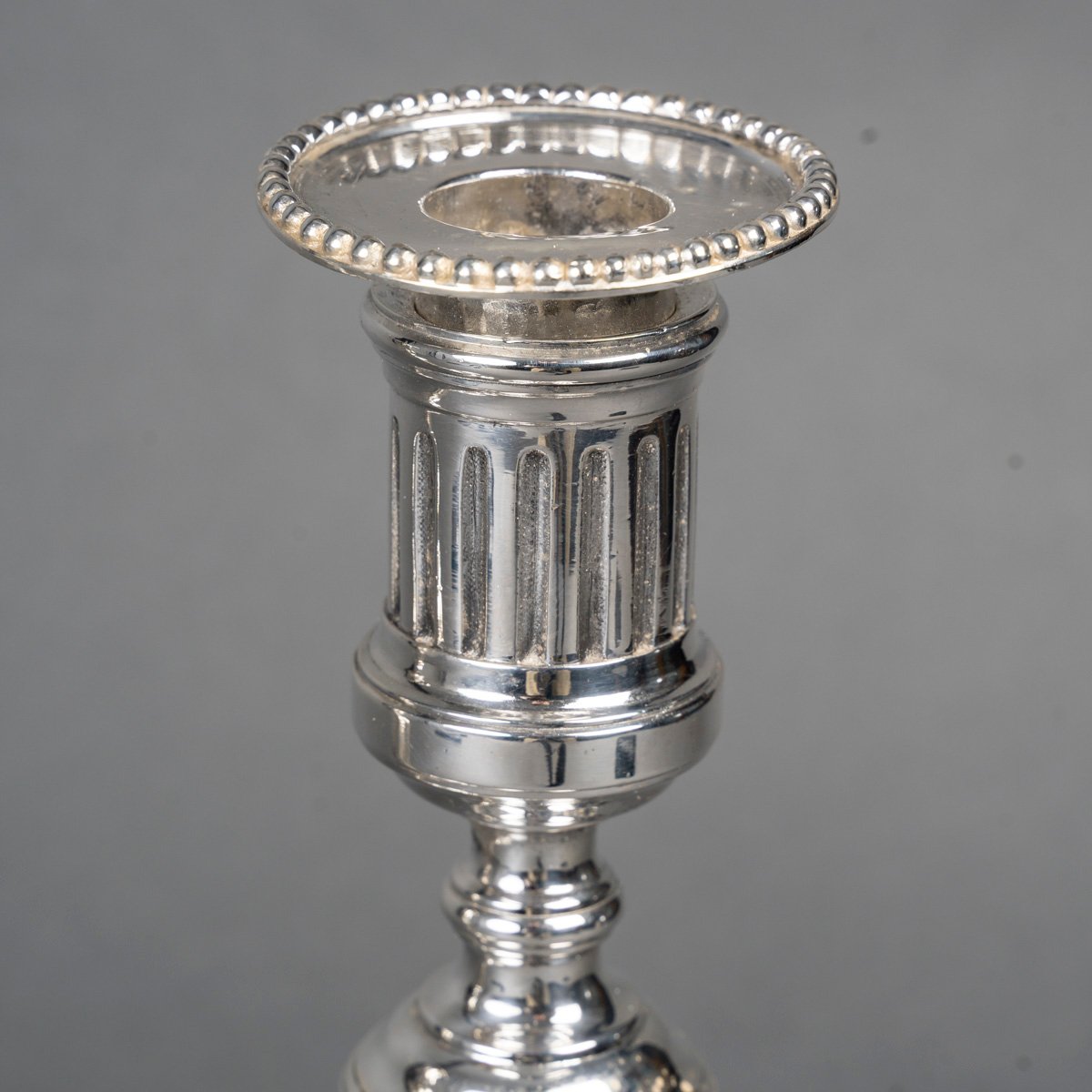 Maison Christofle, Pair Of Silver-plated Bronze Candlesticks-photo-7