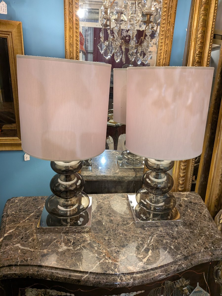 Pair Of Pebble Lamps -photo-3