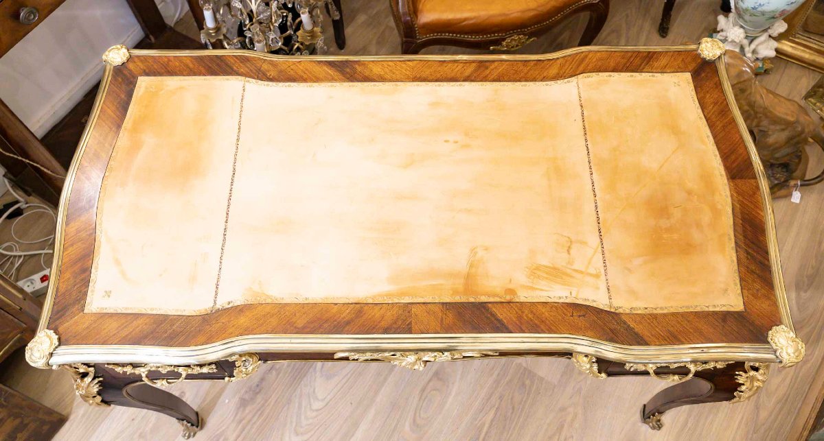 Bureau double face style Louis XV époque Napoléon III-photo-3