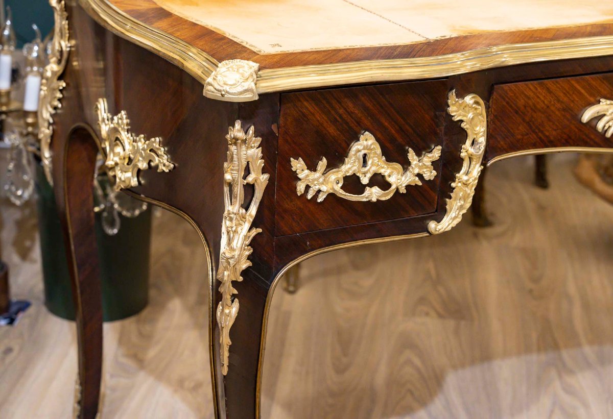 Bureau double face style Louis XV époque Napoléon III-photo-8