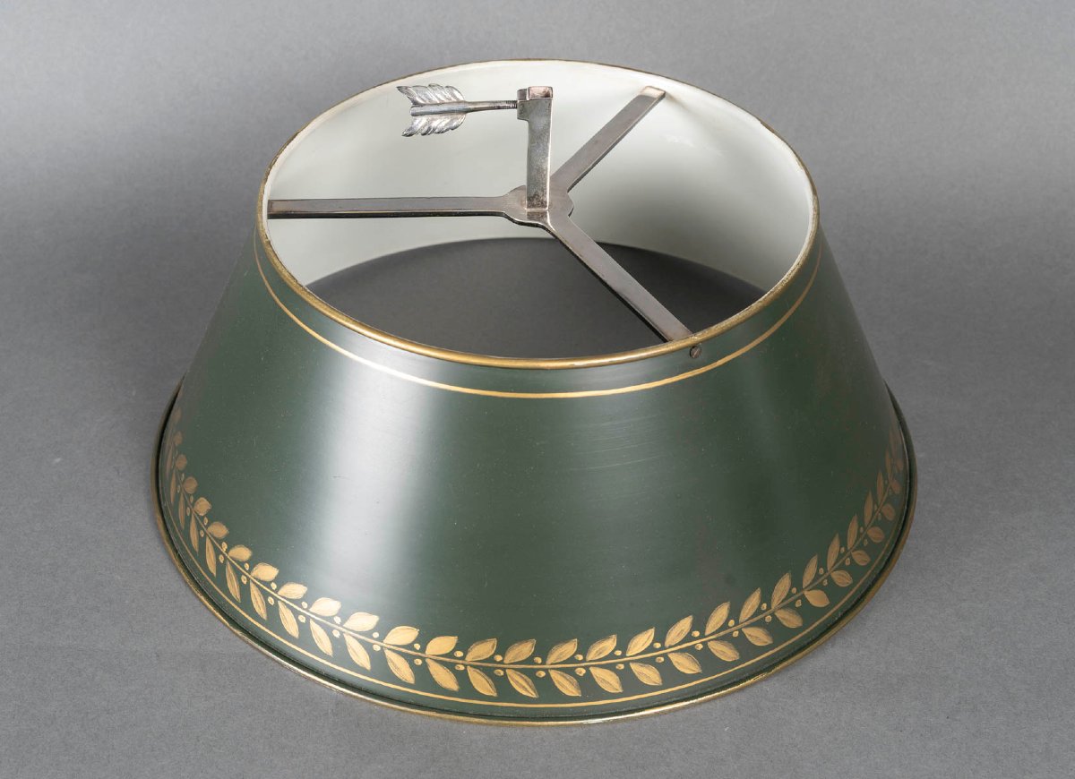 Lampe bouillotte en bronze argenté-photo-6