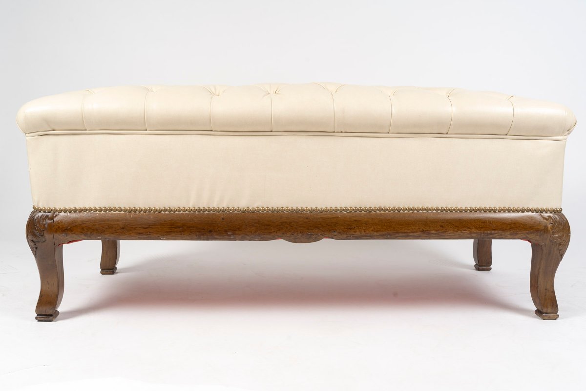 Upholstered Leather Bench-photo-6