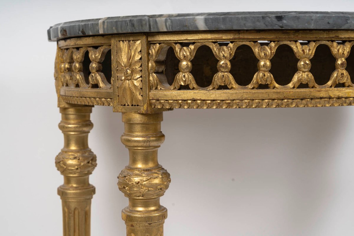 Console 4 pieds style Louis XVI-photo-4