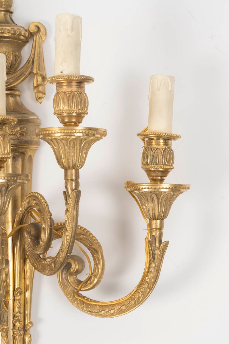 Pair Of 5-arm Wall Lights-photo-3