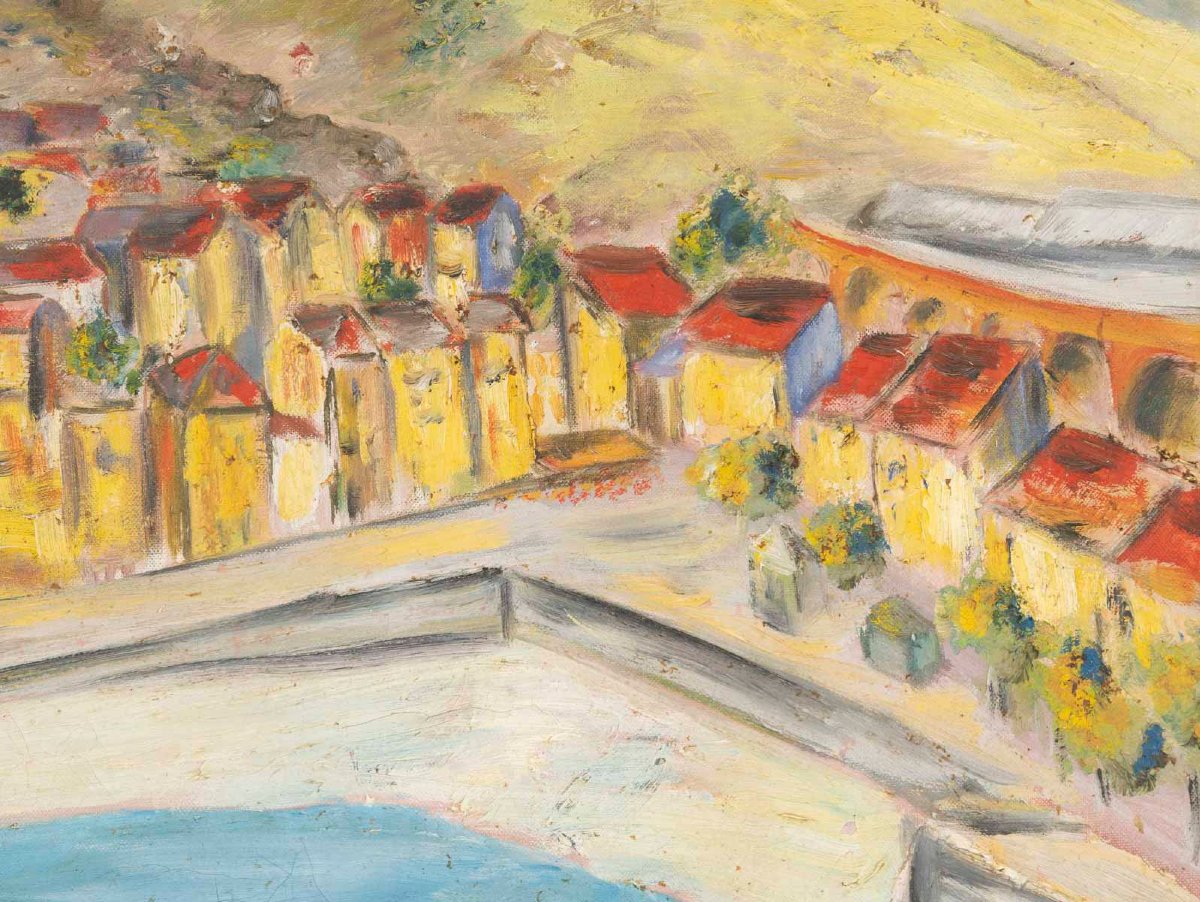 Baie de Cerbère, huile sur toile circa 1954-photo-5