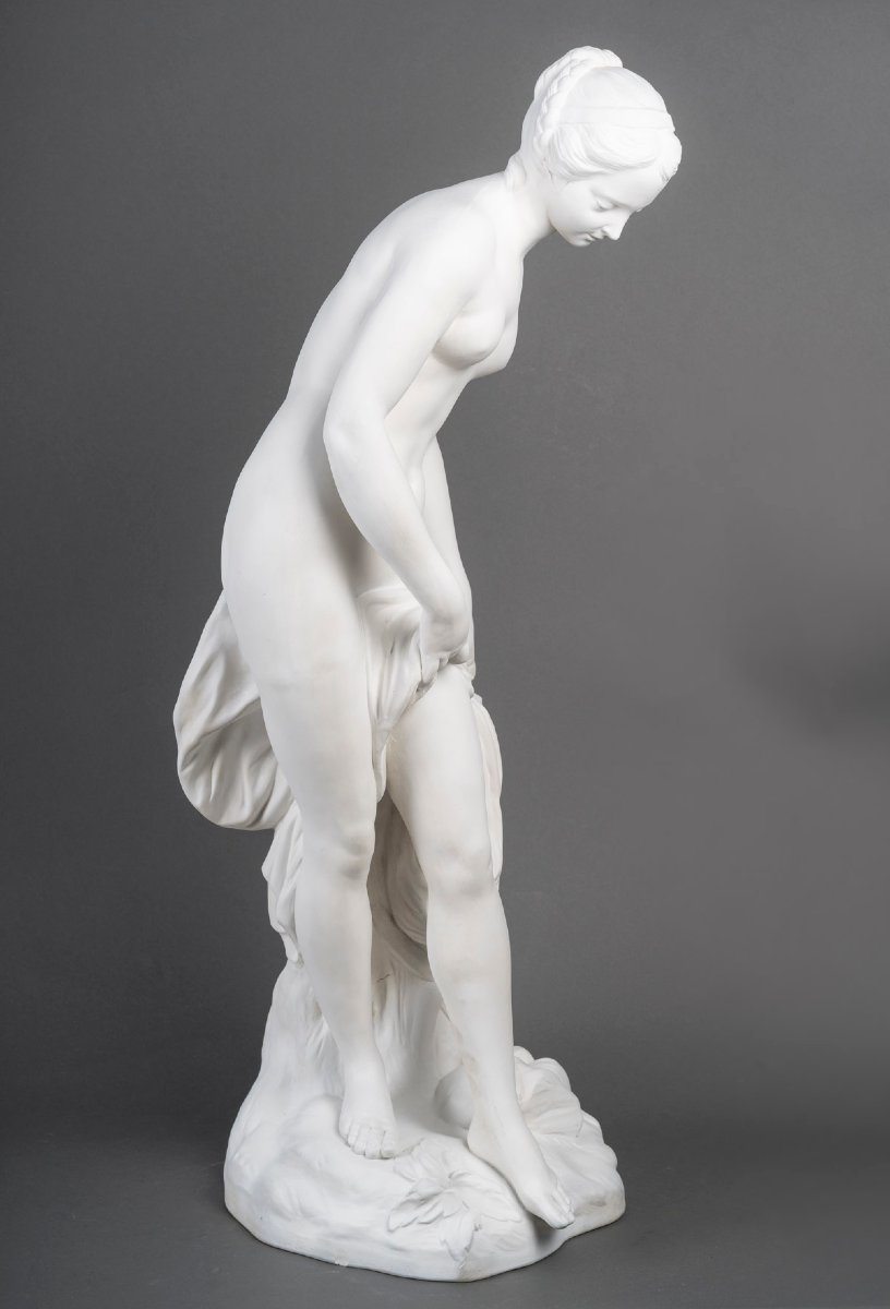 Diana In The Bath, Plaster Sculpture After Falconet-photo-3