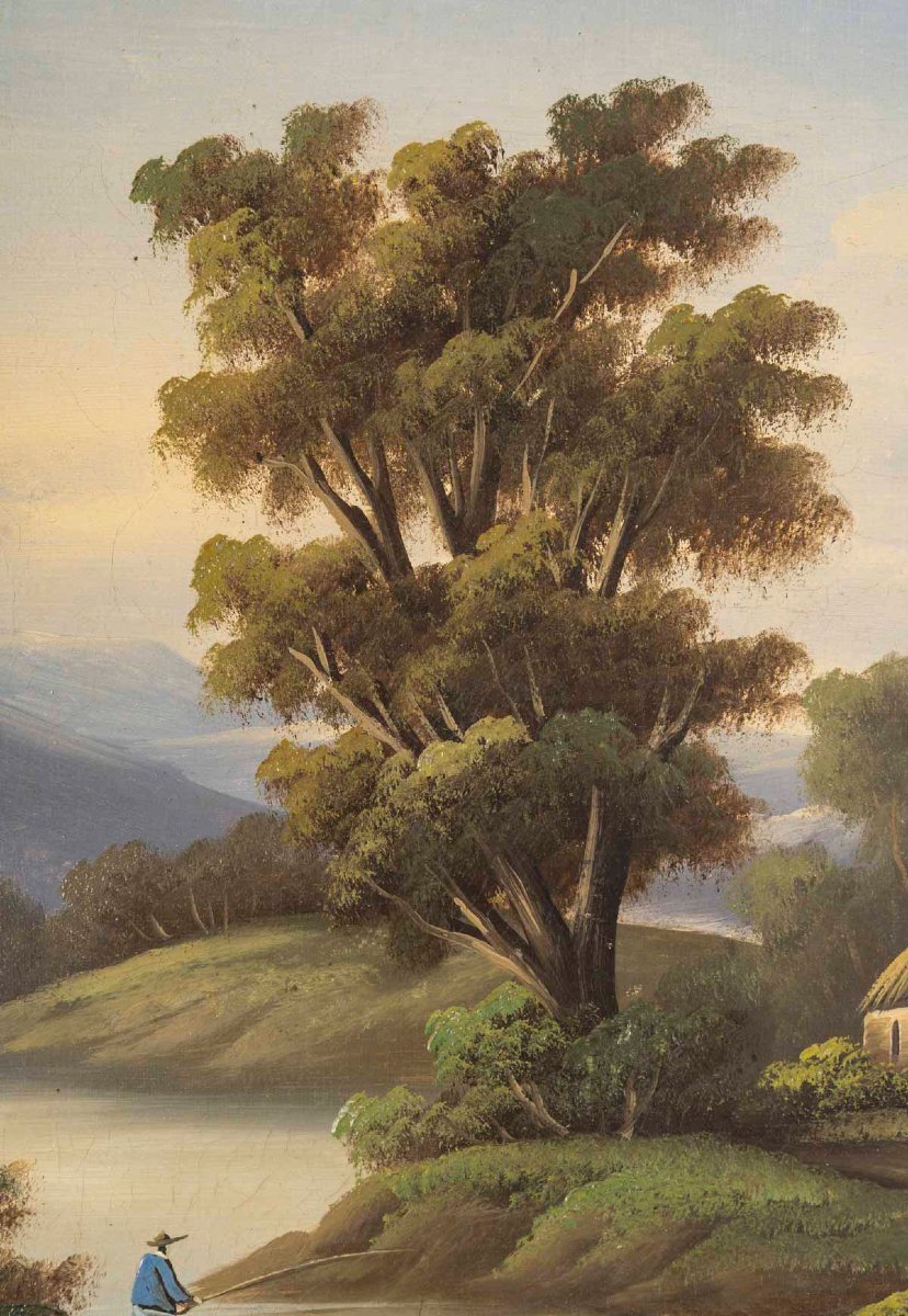 Pair Of Oil Paintings On Canvas Signed Robert Circa 1860-photo-4